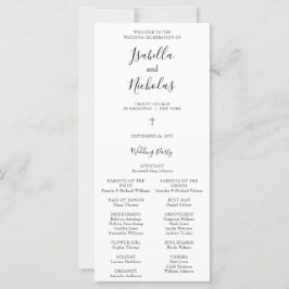 Isabella Simple Script Christelijk Wedding Program