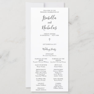 Isabella Simple Script Christelijk Wedding Program