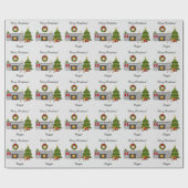 Isabella & Tan Smooth Coat Dachshund - Kerstmis Cadeaupapier (Vlak)