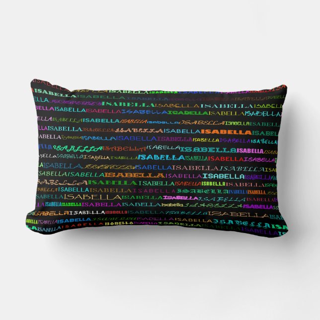 Isabella Text Design I Lumbar Pillow Kussen (Voorkant)