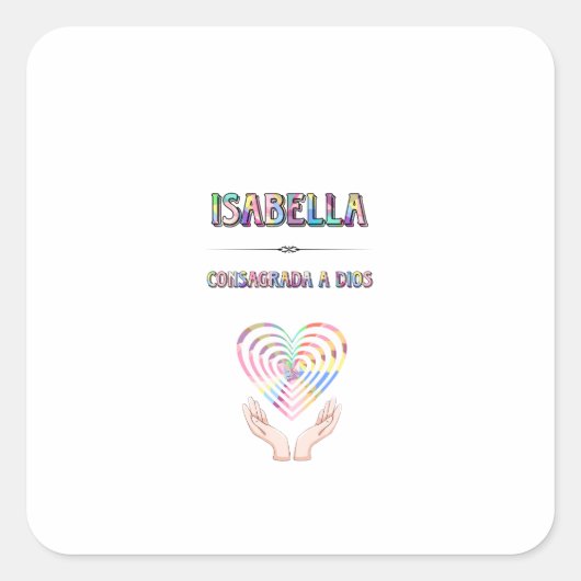  Isabella Vierkante Sticker (Voorkant)