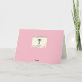 Isabella voegt naam kleurrijke geitenschaafkunst t kaart (Achterkant)