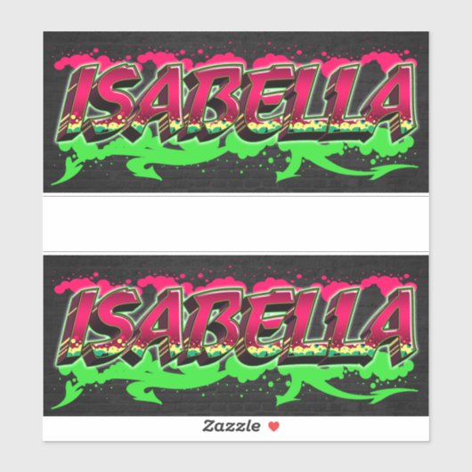 Isabella Vorname Name Graffiti Aufkleber Sticker (Vel)