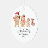 Isabella's eerste kerst metalen ornament (Voorkant links)