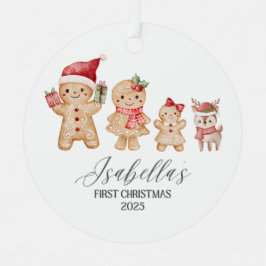 Isabella's eerste kerst metalen ornament