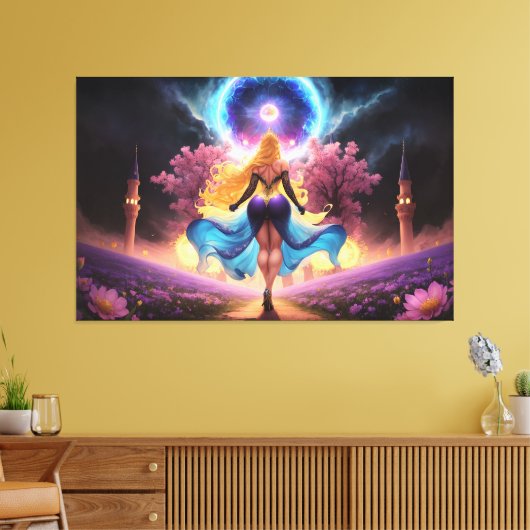 Isabella's moskee canvas afdruk (Insitu (Woonkamer))