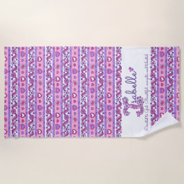 Isabelle-naam betekent bloem-roze handdoeken