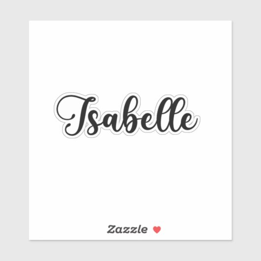 Isabelle Name - Handgeschreven kalligrafie Sticker (Vel)