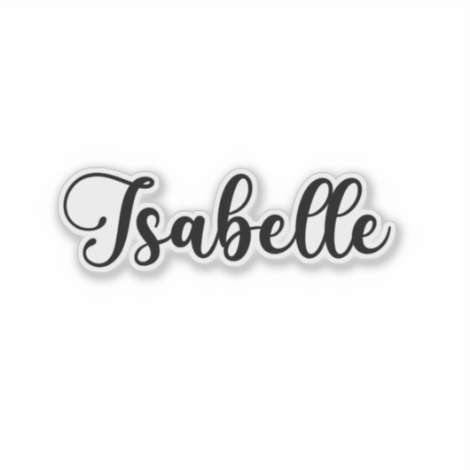 Isabelle Name - Handgeschreven kalligrafie Sticker (Voorkant)
