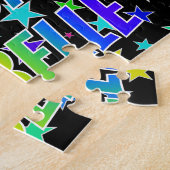 "ISABELLE" Voornaam, geun "HAPPY BIRTHDAY" Legpuzzel (Zijkant)