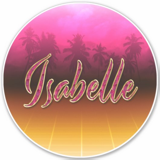 Isabelle Vorname Name pink Aufkleber Sticker (Voorkant)