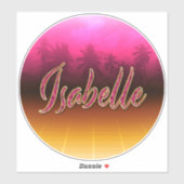 Isabelle Vorname Name pink Aufkleber Sticker (Vel)