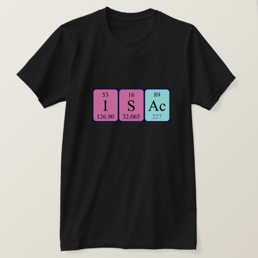 Isac periodiek shirt van de lijstnaam (Design voorkant)