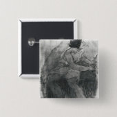 Isadora Duncan Vierkante Button 5,1 Cm (Voorkant /achterkant)