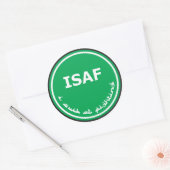 ISAF-Logo Ronde Sticker (Envelop)