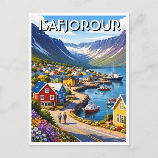Ísafjörður Norway Postcard Briefkaart (Voorkant)