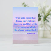 Isaiah 10:1 KJV Bijbel verse Pic Flat Wenskaart Kaart (Staand voorkant)