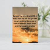 Isaiah 10:33 KJV Bijbel Verse Pic Flat Greeting Kaart (Staand voorkant)