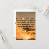 Isaiah 10:33 KJV Bijbel Verse Pic Flat Greeting Kaart (Voorkant / Achterkant in situ)