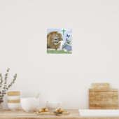 Isaiah 11: 6 Lion en het Lamb-Poster Poster (Keuken)