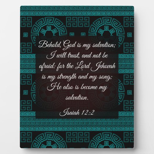 Isaiah 12:2 fotoplaat (Voorkant)