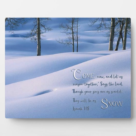 Isaiah 1:18 Inspirerend Fotoplaat (Voorkant)