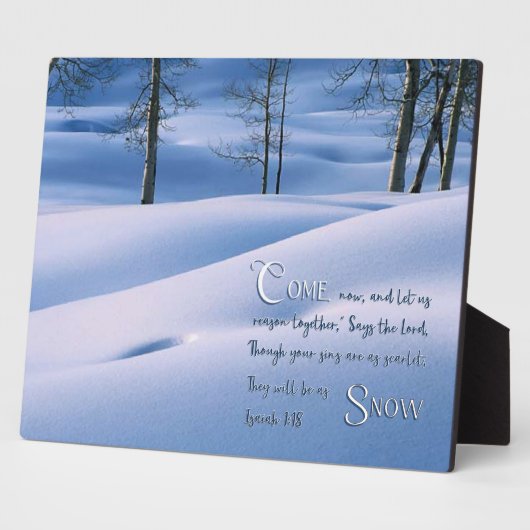 Isaiah 1:18 Inspirerend Fotoplaat (Zijkant)