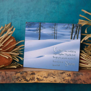 Isaiah 1:18 Inspirerend Fotoplaat