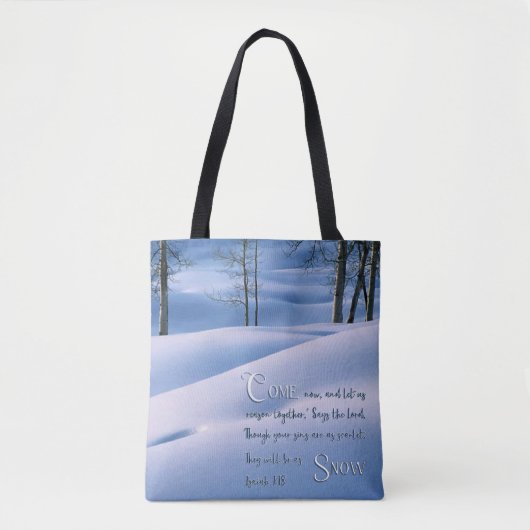Isaiah 1:18 Inspirerend Tote Bag (Voorkant)