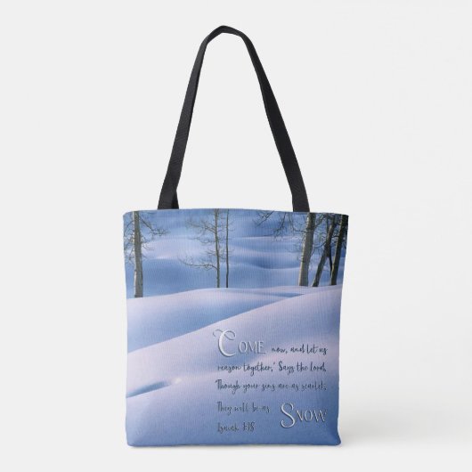 Isaiah 1:18 Inspirerend Tote Bag (Achterkant)