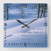 Isaiah 1:18 Inspirerend Vierkante Klok (Voorkant)