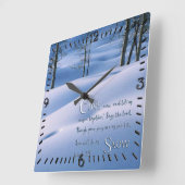 Isaiah 1:18 Inspirerend Vierkante Klok (Hoek)