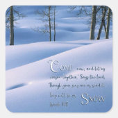 Isaiah 1:18 Inspirerend Vierkante Sticker (Voorkant)