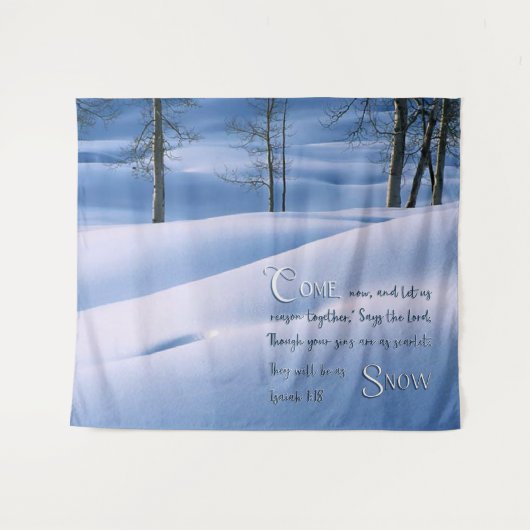 Isaiah 1:18 Inspirerend Wandkleed (Voorkant (horizontaal))