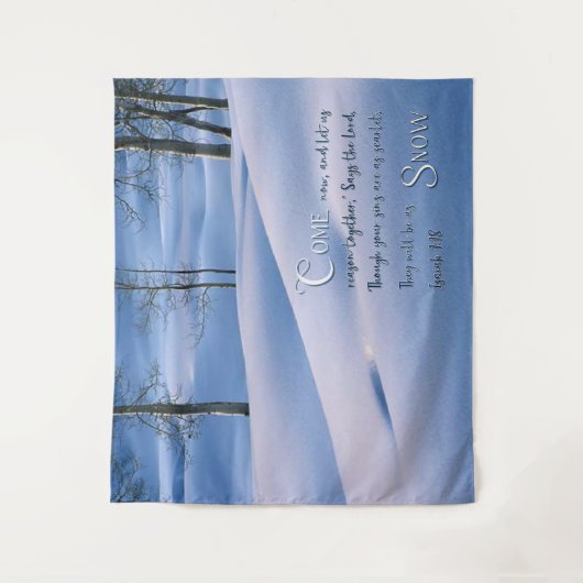 Isaiah 1:18 Inspirerend Wandkleed (Voorkant)