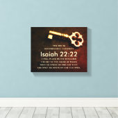 Isaiah 22:22 Sleutel van het Huis van David Bible  Canvas Afdruk (Insitu (Houten vloer))