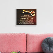 Isaiah 22:22 Sleutel van het Huis van David Bible  Canvas Afdruk (Insitu (Woonkamer))