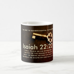 Isaiah 22:22 Sleutel van het Huis van David Bible  Koffiemok