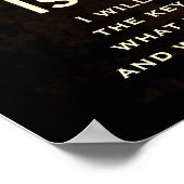 Isaiah 22:22 Sleutel van het Huis van David Bible  Poster (Hoek)