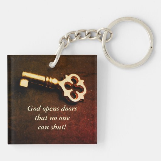 Isaiah 22:22 Sleutel van het Huis van David Bible  Sleutelhanger (Achterkant)