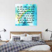 Isaiah 25:8 Canvas Print (Insitu (Slaapkamer))