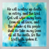 Isaiah 25:8 poster (Voorkant)