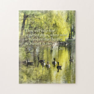 Isaiah 26-3.. die je verwelkt houdt hem in perfect legpuzzel