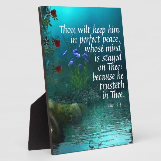 Isaiah 26:3 fotoplaat (Zijkant)