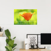 Isaiah 26:3, Oranje papaver Poster (Thuiskantoor)