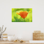 Isaiah 26:3, Oranje papaver Poster (Keuken)