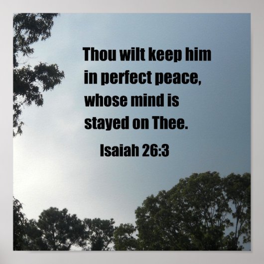 Isaiah 26:3 poster (Voorkant)