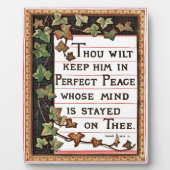 Isaiah 26:3 Victoriaans Scripture Plaque Fotoplaat (Voorkant)