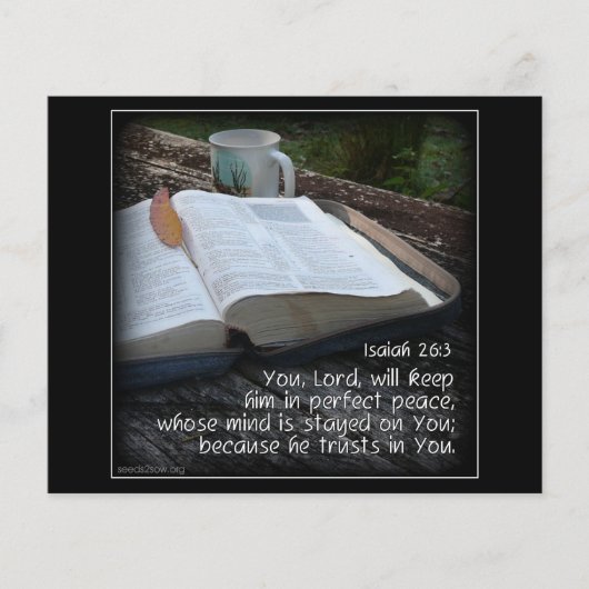 Isaiah 26v3 - Perfecte vrede - Bijbel Flyer (Voorkant)