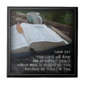 Isaiah 26v3 - Perfecte vrede - Bijbel Tegeltje (Voorkant)